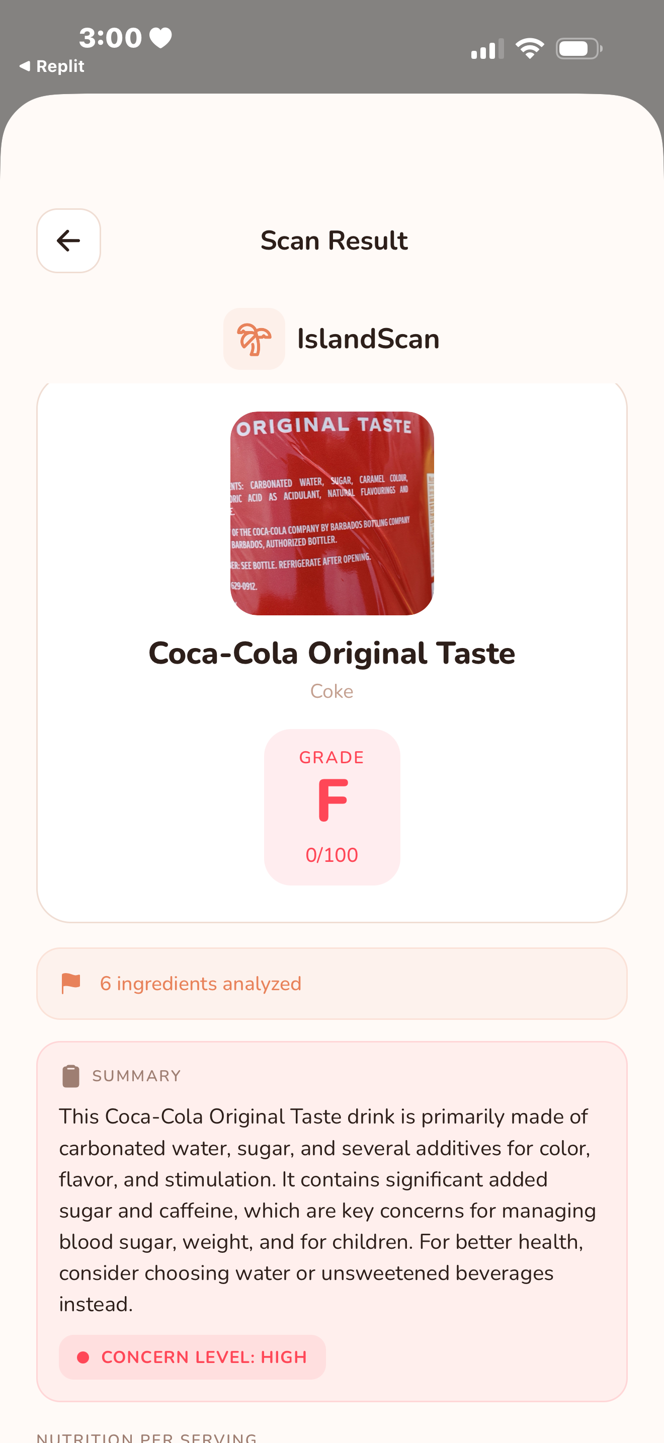 IslandScan Scan Result